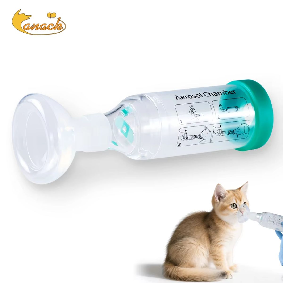 Portable Pet Inhaler Spacer with Indicator