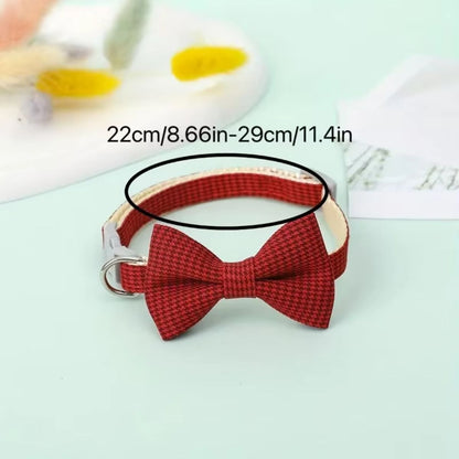 Adjustable Bow Tie Cat & Dog Collar