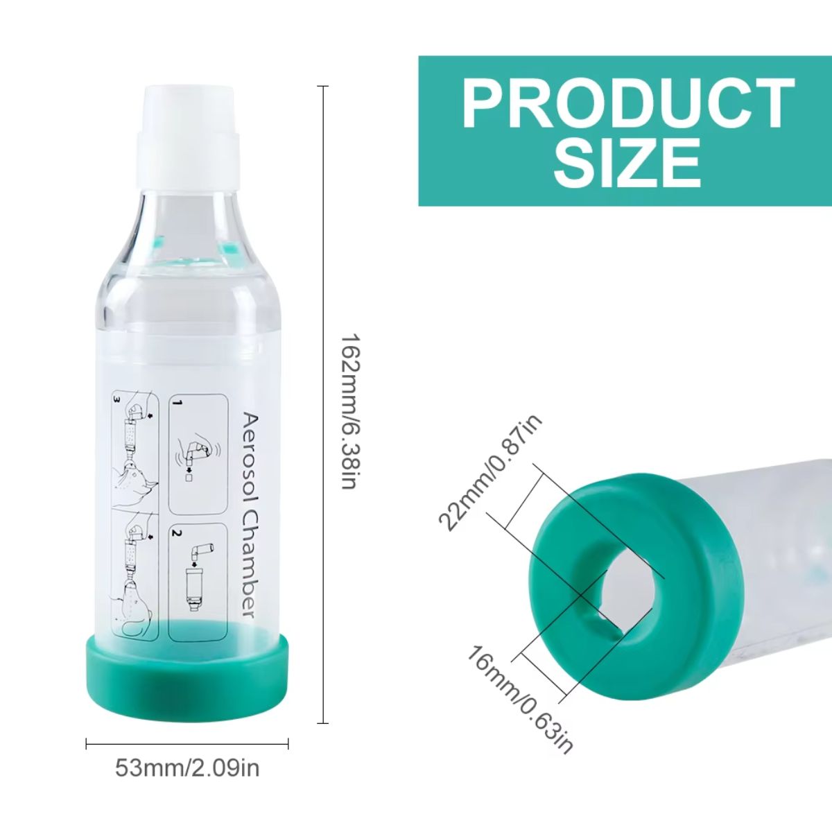 Portable Pet Inhaler Spacer with Indicator